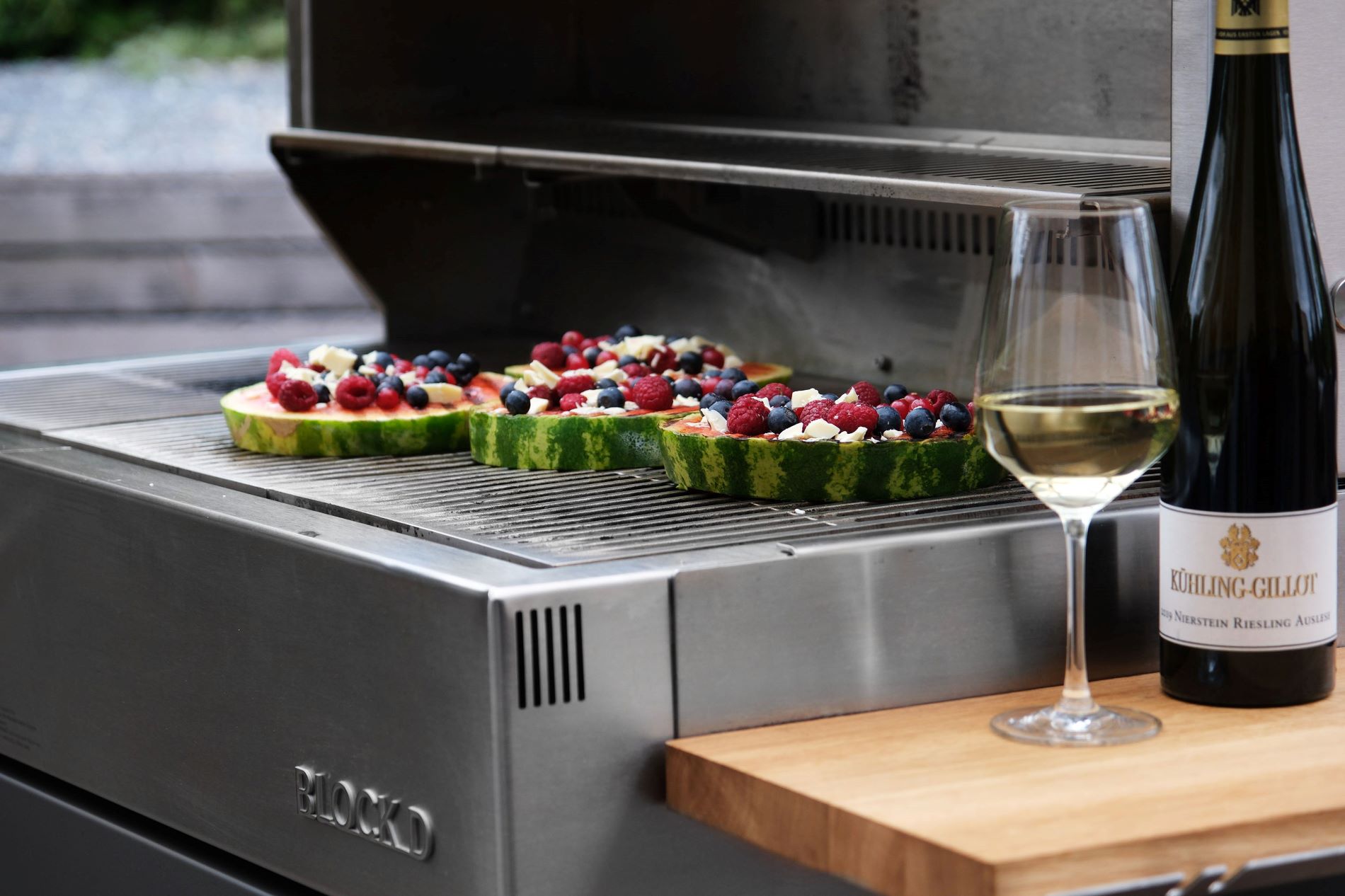 Dinnye pizza Flammkraft Block D grillezőn