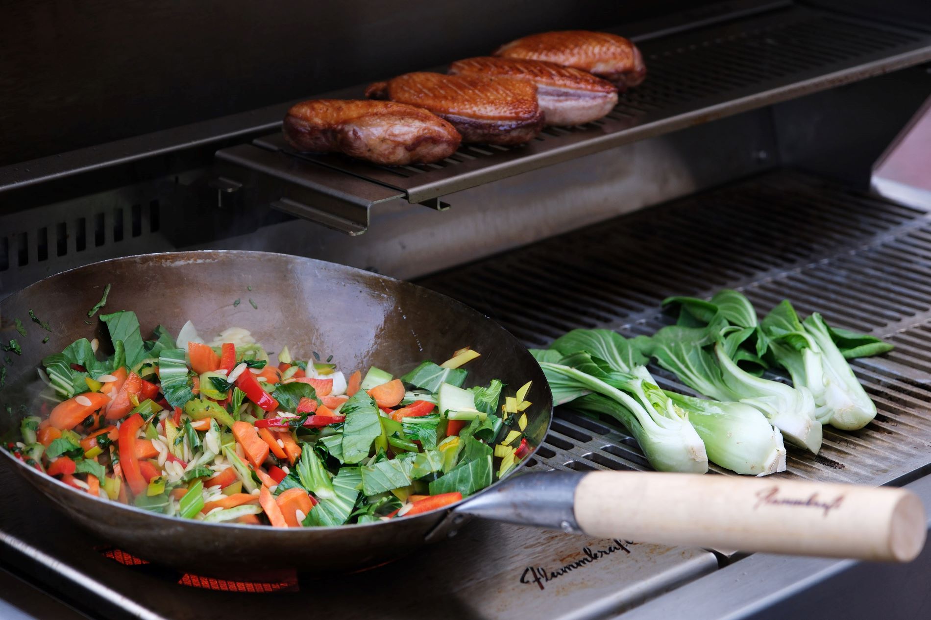 Grillezés egy Flammkraft Block D grillen