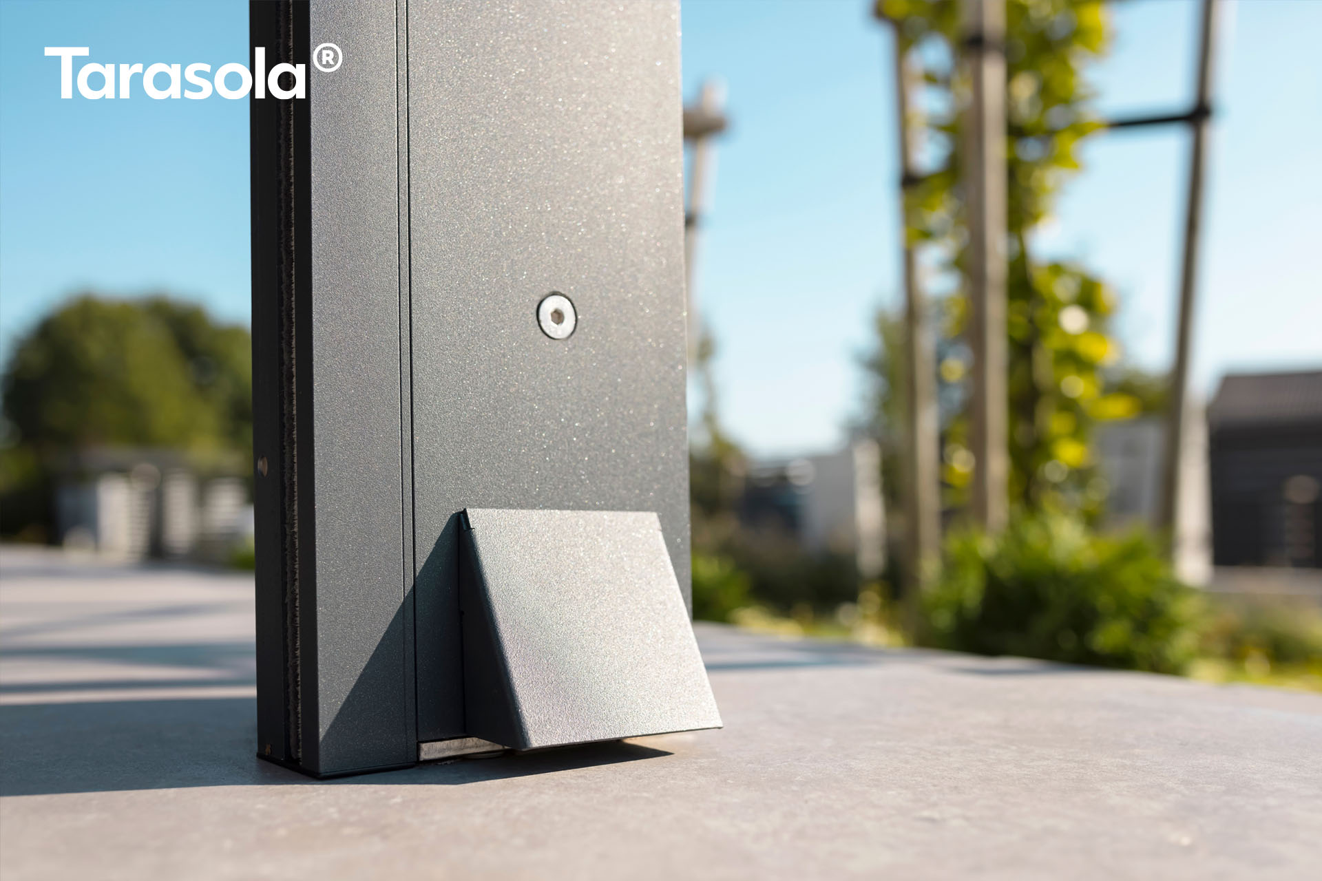 Lamellás pergola Tarasola Essential vízelvezető