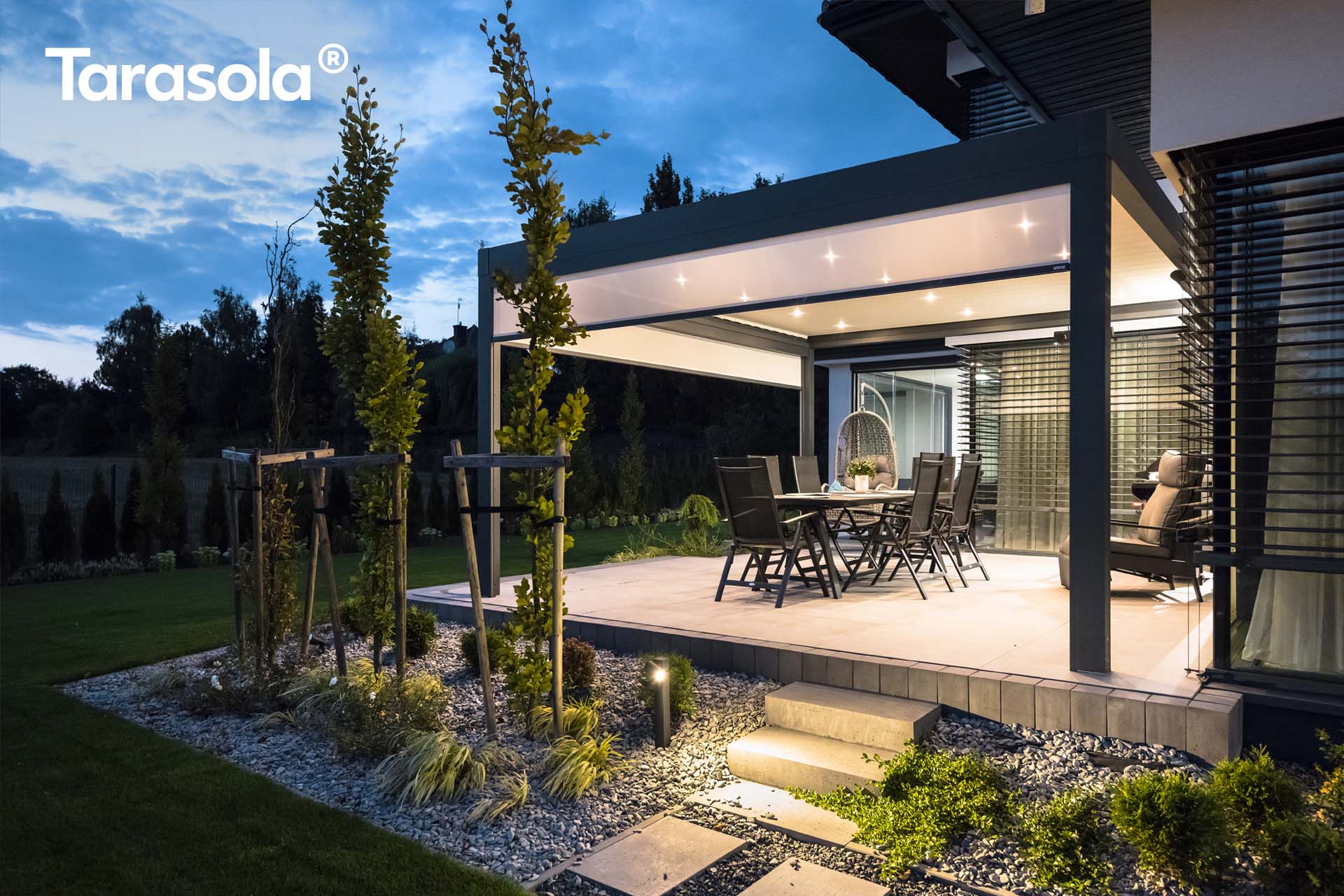 Lamellás pergola teraszhoz, Tarasola Essential