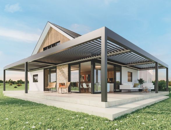 Nagy méretű teraszfedés- Pirnar pergola