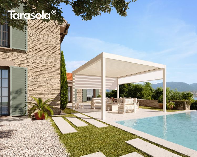 Tarasola Essential lamellás pergola építés