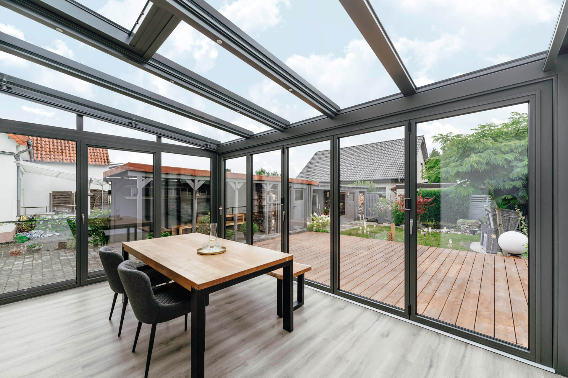 4 évszakos télikert, Solarlux Akzent plus étkező