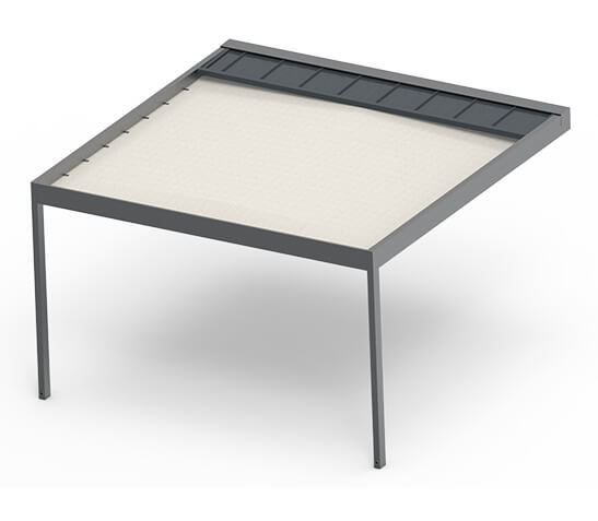 Ponyvás pergola, Tarasola Cubic, Gardena kivitel