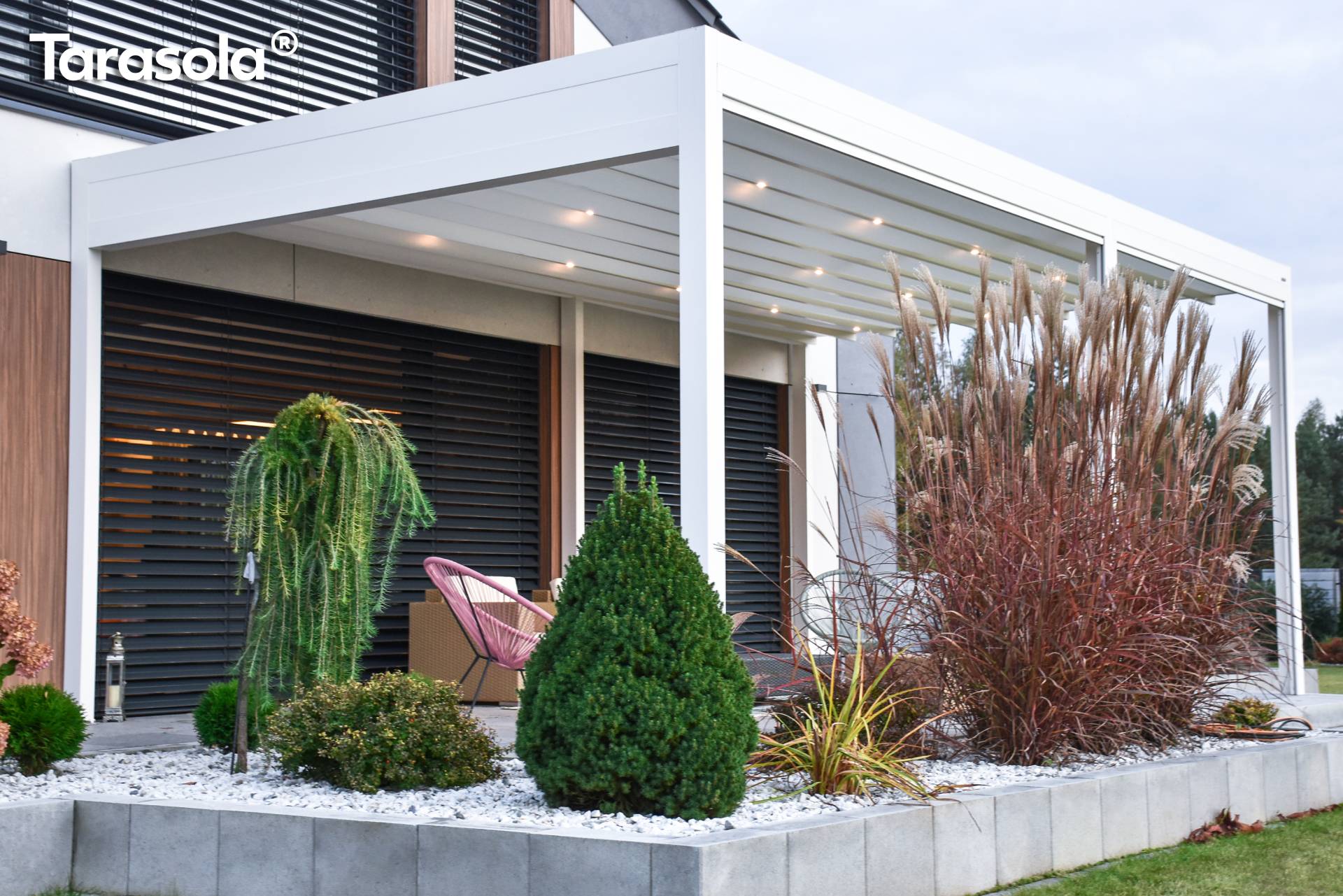 modern pergola ponyvás, Tarasola Flat