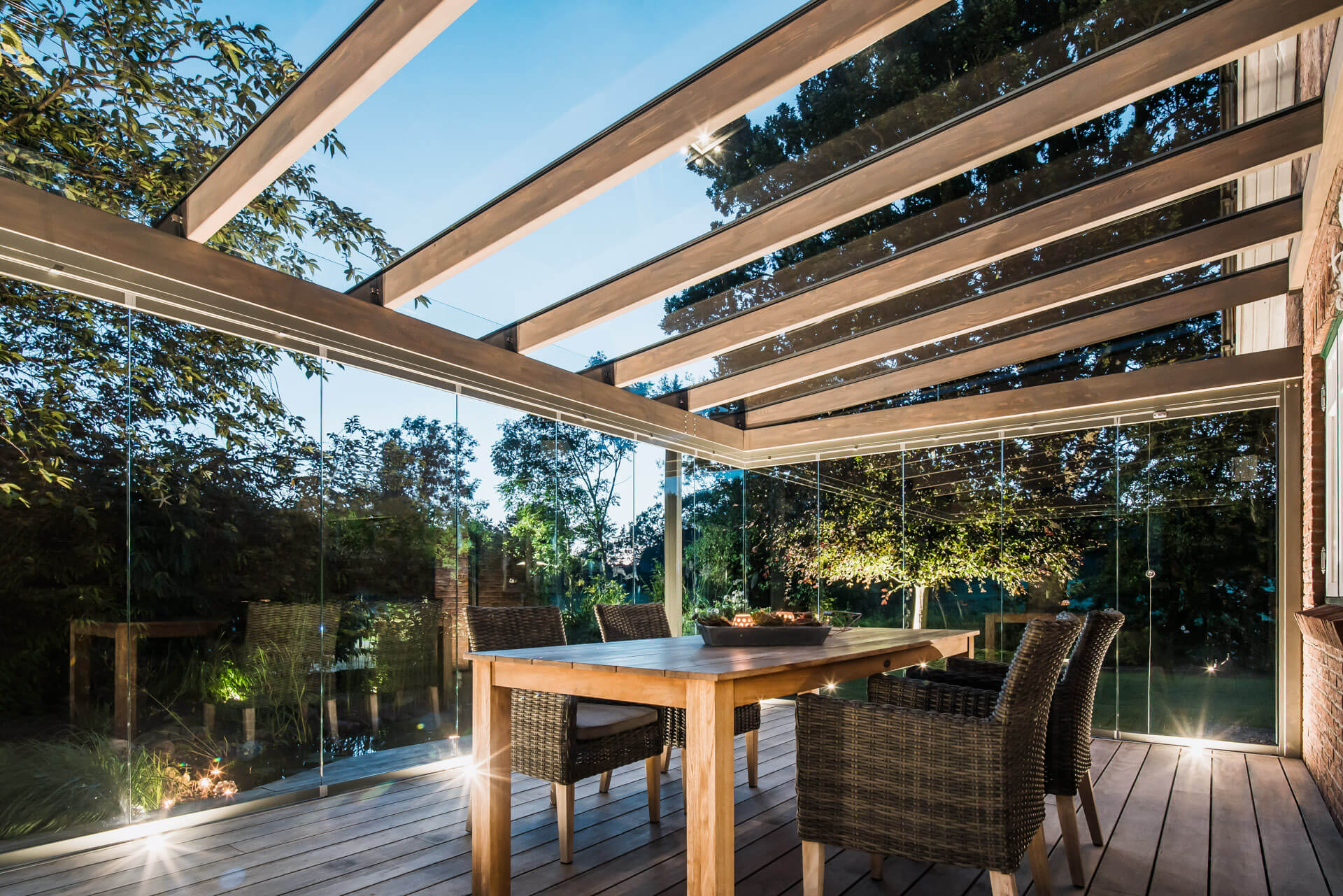 Aura fa üvegterasz, Solarlux