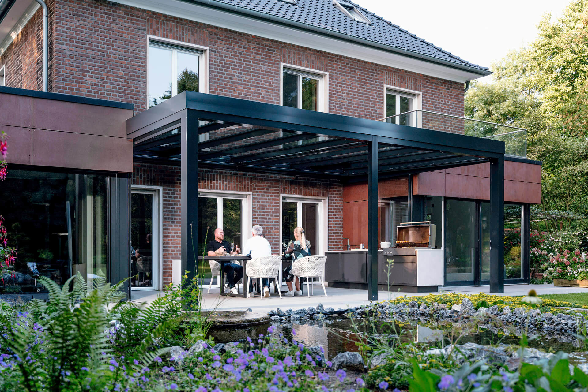 Solarlux üvegterasz, SDL Acubis, SL20 oldalfallal