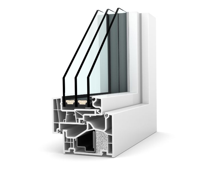 KF-510 Internorm műanyag ablak metszet