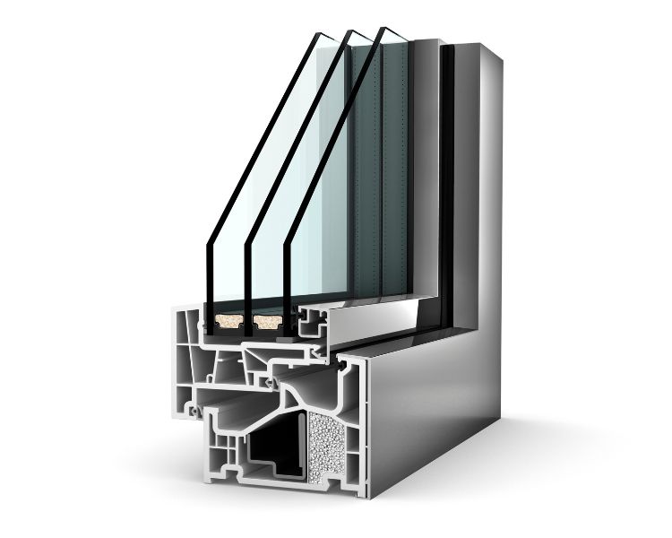 Internorm KF510 alu-műanyag ablak metszet